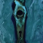 Door, antique, painting, oil, alla prima