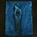 Door, antique, painting, oil, alla prima