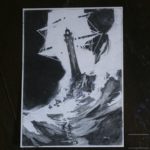 radio, horror, rats, drawing, charcoal, ink, pencil, vincent price