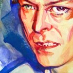 Portrait of David Bowie, artwork by Bud Cook