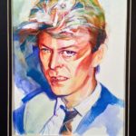 Portrait of David Bowie, artwork by Bud Cook