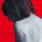 Monochrome Woman on Red 4