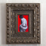 Monochrome Woman on Red 4