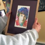 Portrait of Bob Dylan, artwork by Bud Cook