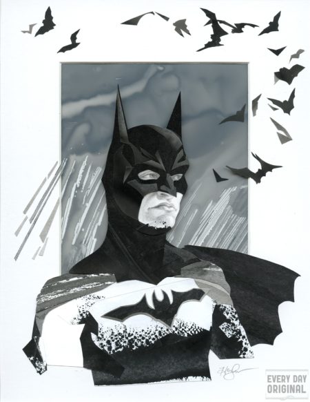 Collage of Batman by Steven Hughes (Primary Hughes Illustration)