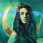 Portrait of Necia from Darkchamber, artwork by Bud Cook