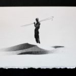 Ink and charcoal drawing, created as a chapter head illustration for the 50th anniversary Folio Society edition of Dune.