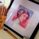 Portrait of Princess Leia Organa, artwork by Bud Cook