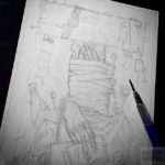 Roughing in the forms.