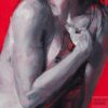 Monochrome Woman on Red #5 - Image 4