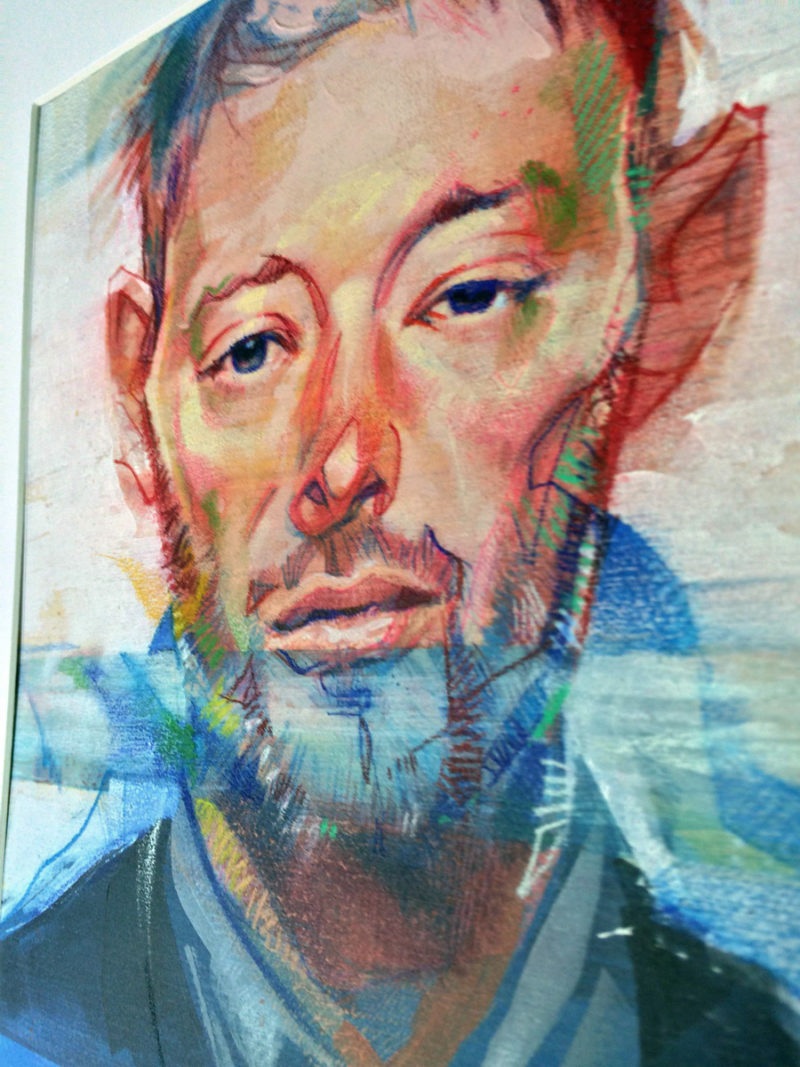 Portrait of Thom Yorke, artwork by Bud Cook