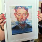 Portrait of Thom Yorke, artwork by Bud Cook