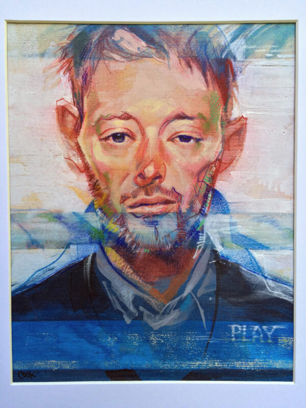 Portrait of Thom Yorke, artwork by Bud Cook