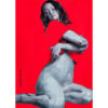 Monochrome Woman on Red #7