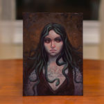 A portrait of a young, contemporary gorgon.