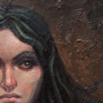 A detail of the young, contemporary gorgon.