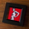 Monochrome Woman on Red #8