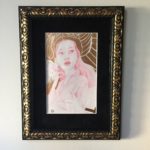 "Flutter" a painting in red and gold by marcscheff