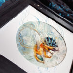 Watercolor Painting by Stephanie Law - "Trailing Blue"