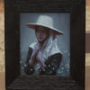 An oil painting by Ryan Pancoast of a woman and fireflies.