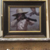 painting by Ryan Pancoast of a woman, a dragon, and a gun.