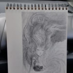 Female Elemental figure done in graphite on Stonehenge Cream Journal paper