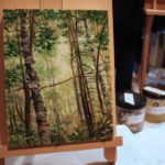 oil painting by Winona Nelson on easel