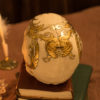 A gilded skull by Rhonda Libbey.