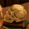 A gilded skull by Rhonda Libbey.