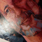 Portrait of Neil Gaiman, original art by Bud Cook