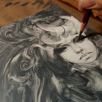 Allen Williams Black Lotus graphite art