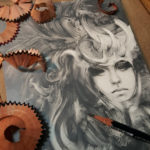 Allen Williams Black Lotus graphite art