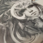 Allen Williams Black Lotus graphite art