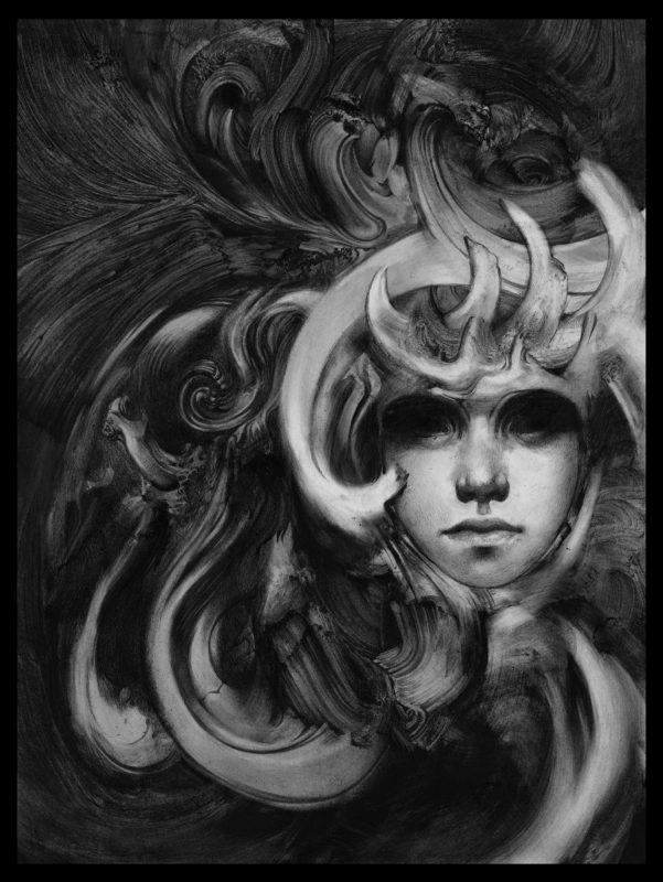 Allen Williams Black Lotus graphite art