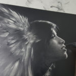 Allen Williams March EDO in graphite on claybord