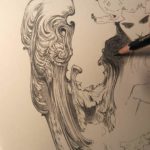 Allen Williams graphite piece Hand of the Mother