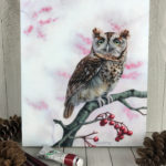 "Screech Owl in Winter" by Erica Lyn Schmidt