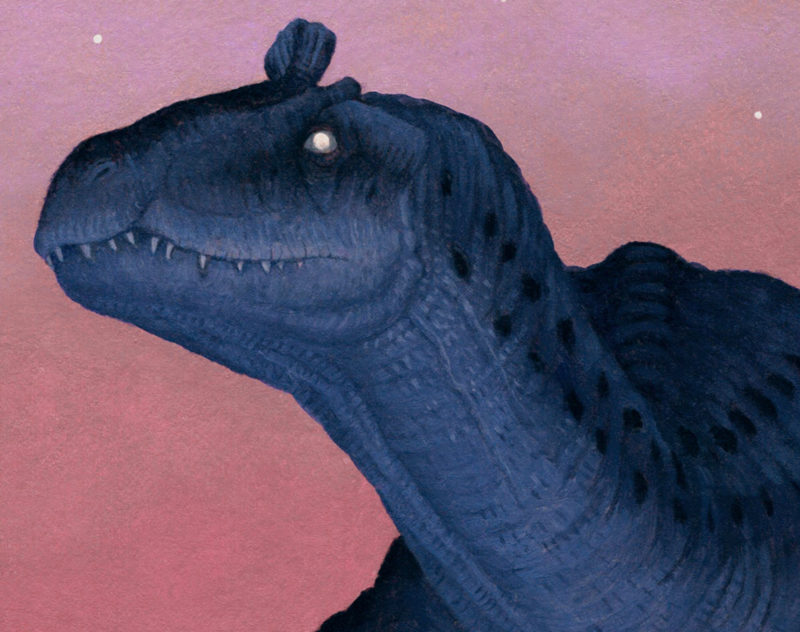 cryolophosaurus face detail