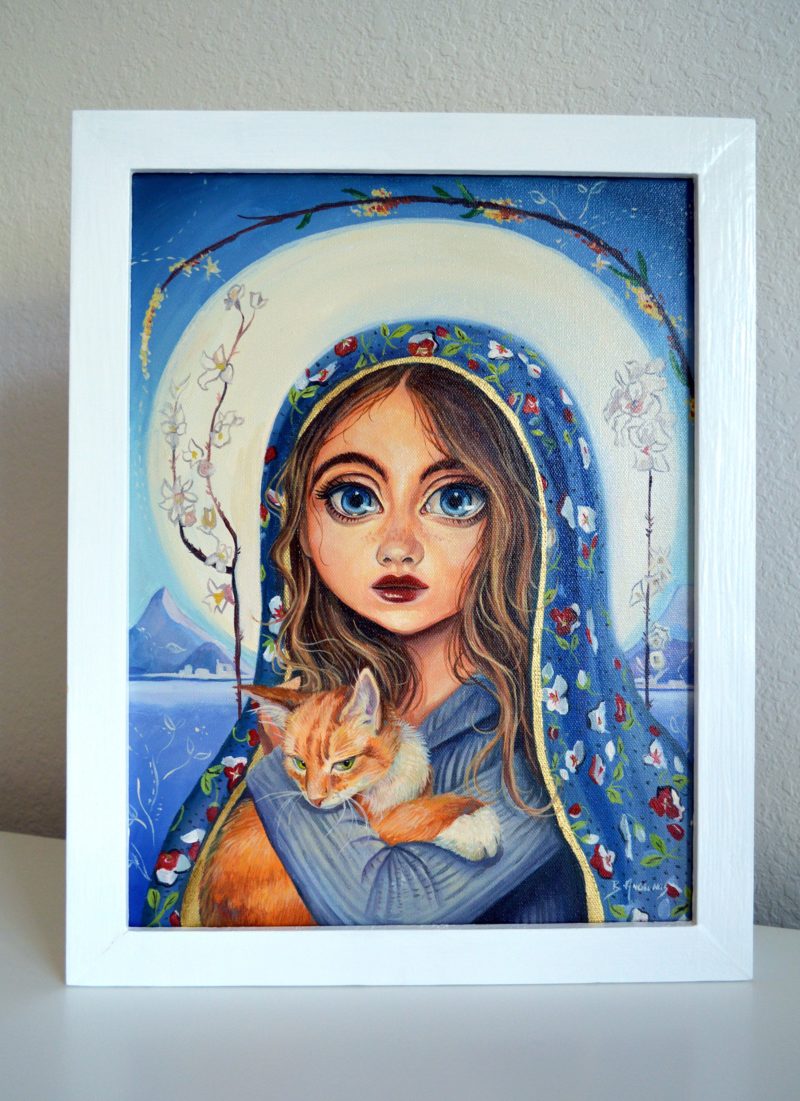 "Madonna with Kitten" by Brianna Angelakis