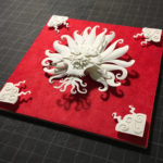"Dragon Medallion" paper sculpture by Tiffany Budzisz