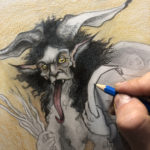 detail of color in progress