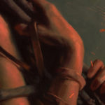 HilaryClarcq - "For A Fire" - Oil Painting (detail)