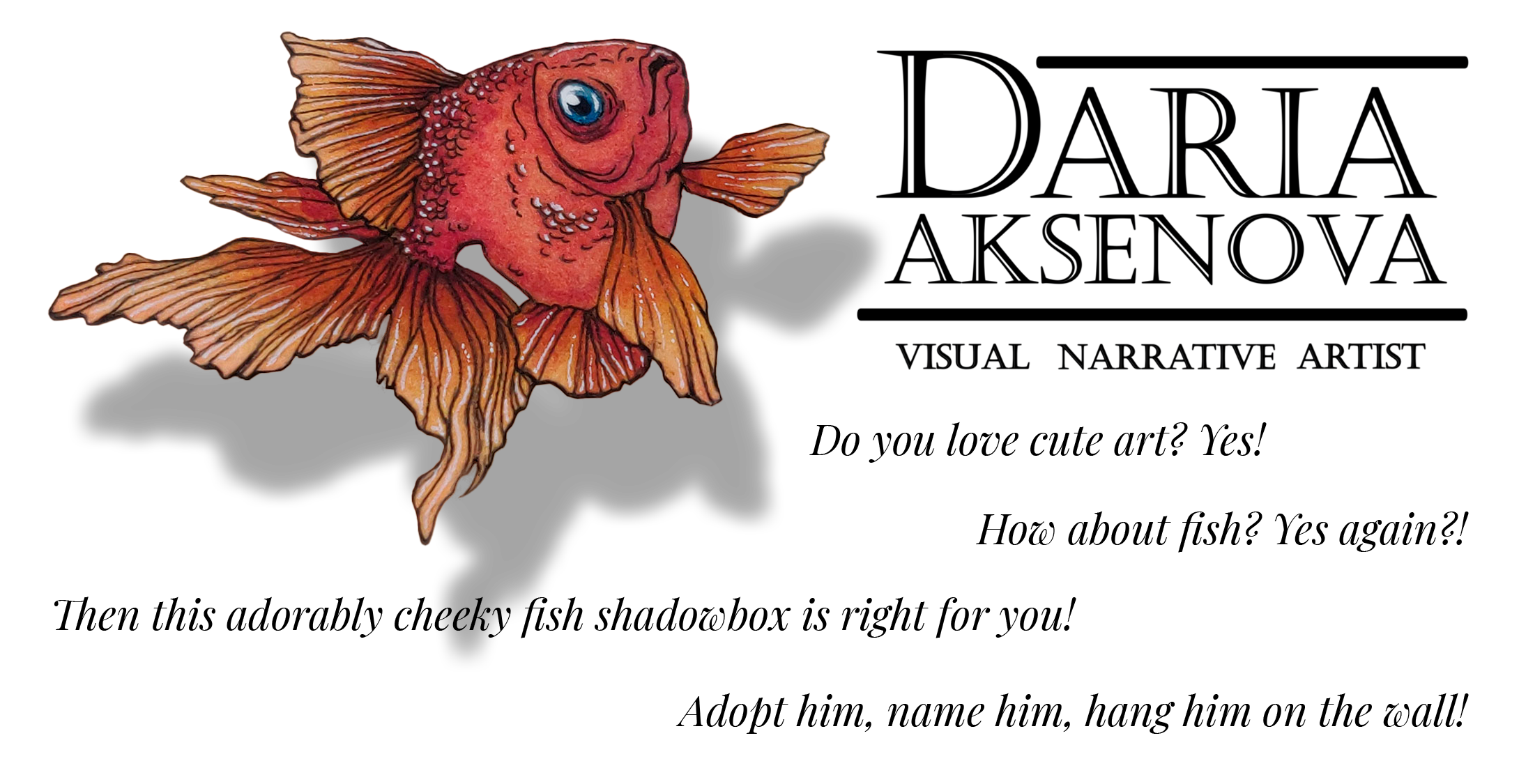 Fish Banner with logo by Daria Aksenova