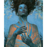 Hilary Clarcq - "Feather Center" - Oil Painting