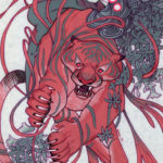 Scan of final painting 'Her Stripes'