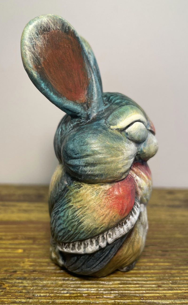 Blue Bun of Happiness by Carisa Swenson, right side view