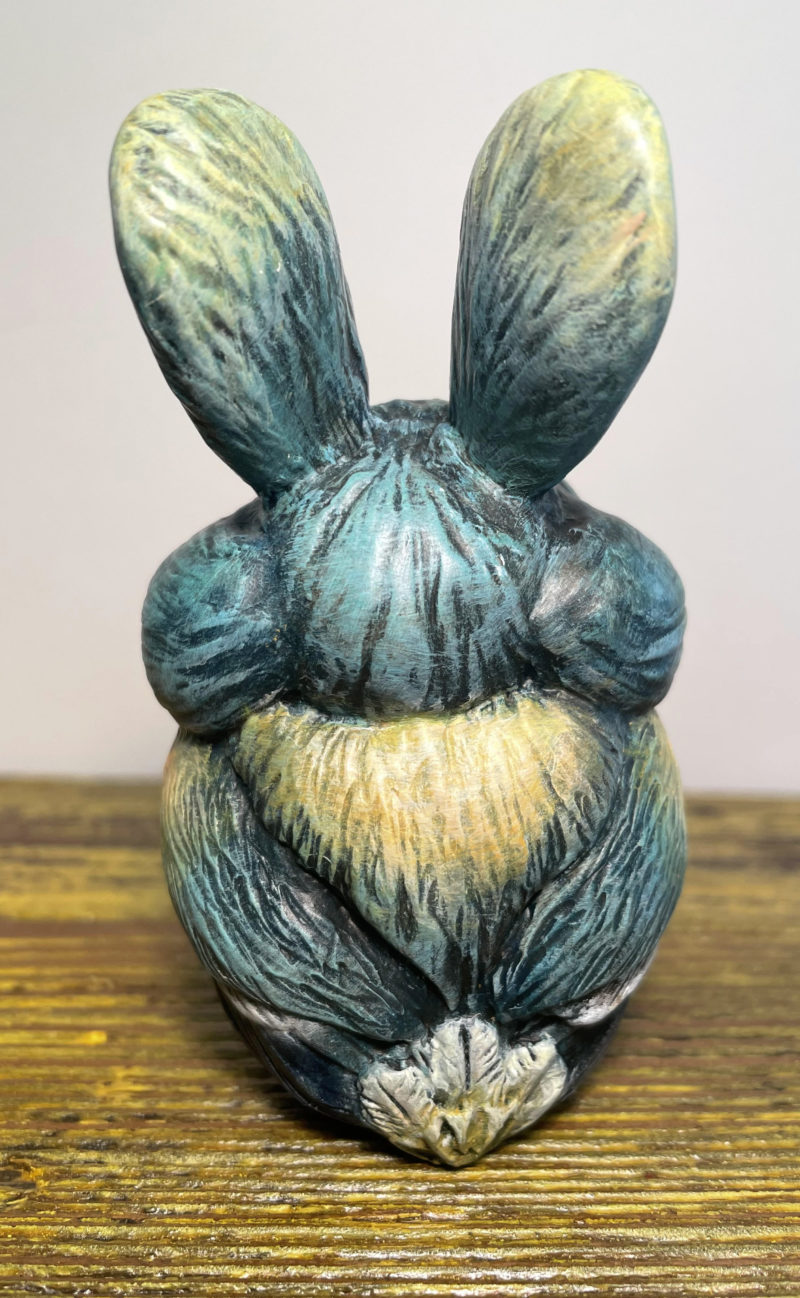 Blue Bun of Happiness by Carisa Swenson, back view