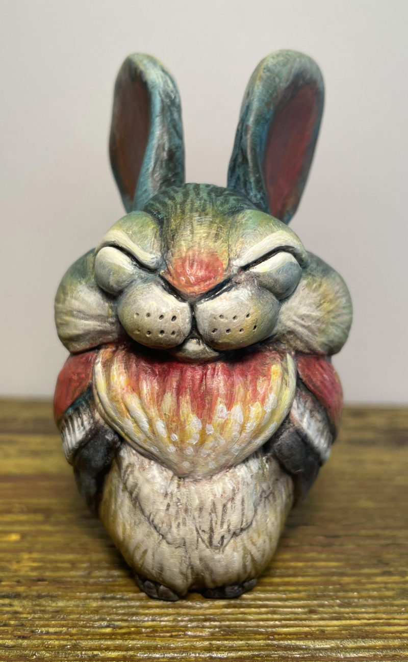 Blue Bun of Happiness by Carisa Swenson, front view