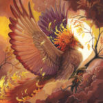 Painting - Phoenix of the Oaks - Original Gouache Fantasy Painting