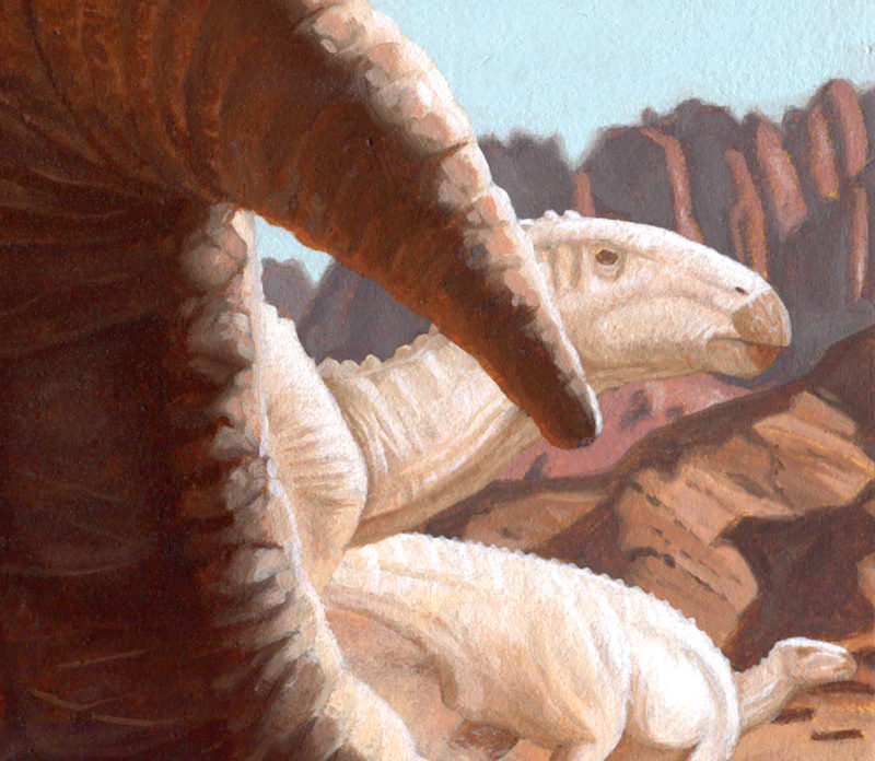 Detail of Iguanodon by Owen William Weber